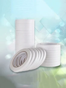 قطعة واحدة من شريط لاصق قوي شفاف ذو وجهين مناسب للمكتب والمدرسة وال-DIY والتصميم الفني والحرفي وبطاقات الهدايا