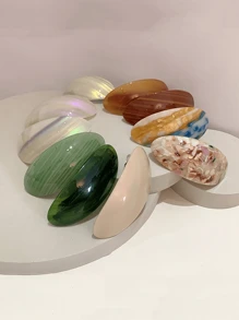 6pcs/3pcs/1pc Ins Hot Selling Fashion 8.5CM Oval Hairpins Retro Marbling Acetic Acid Spring Clip Hair Accessories For Woman Girls