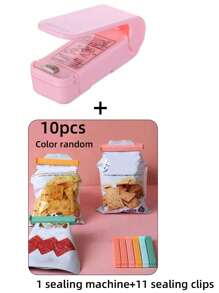 Mini Plastic Bag Sealer Machine, Home Use Food Vacuum Sealing Packing Device - Multicolor - View 13
