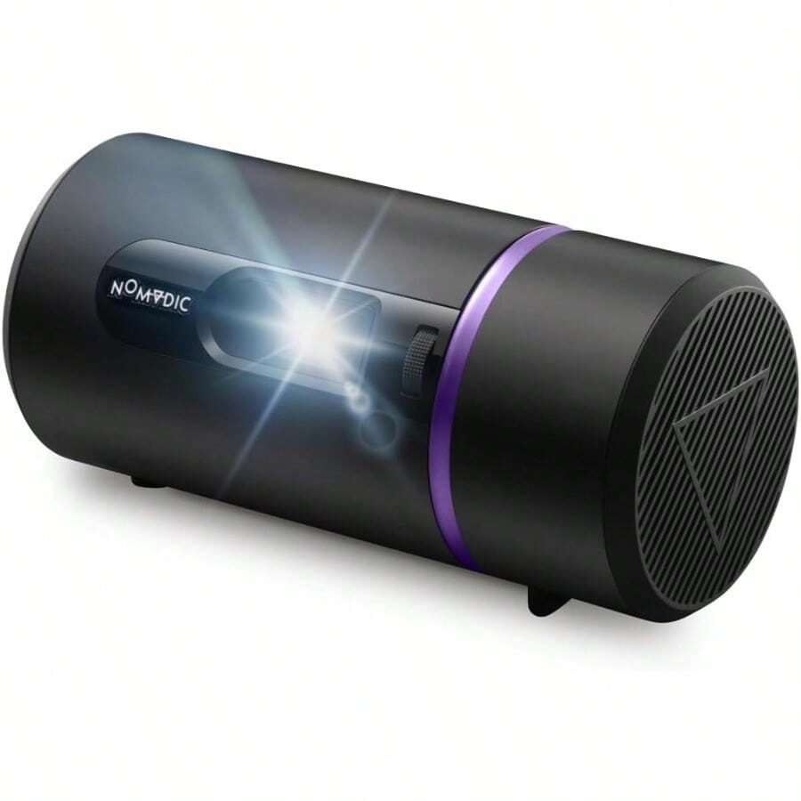 NOMVDIC R150 Mini Projector Portable Projector With 90 Degree Rotating Lens Built-In Battery For 4hrs Movie 6W Speaker 100" Screen Outdoor Portable Projector With Carry Case - R150 - View 1