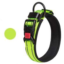 Collar reflectante ajustable para perros pequeños, medianos y grandes con hebilla de seguridad de nailon