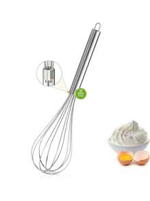 3 Packs Stainless Steel Whisk For Cooking, Thick Wire Wisk & Strong Handles, Egg Frother For Cooking, Blending, Whisking, Beating And Stirring - Multicolor - View 14