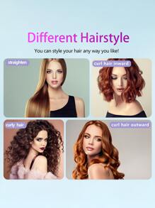 JMMO 1 Pc Mini Hair Straightener Comb, 2000mAh USB Rechargeable LithiumBattery, 10W Anion Heated Brush With 3 Temperature Settings, PortableAnti-Scald Styling Tool For Home And Travel Use, Ideal Women's Gift