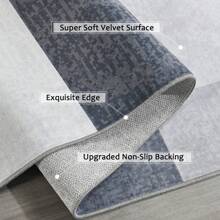 Modern Geometric Patchwork Area Rug, 8x10 Gray Large Rugs For Living Room, Rockwood Collection Indoor Rugs For Bedroom, Throw Carpet Floor Decor For Entryway Dining Room Office Dorm