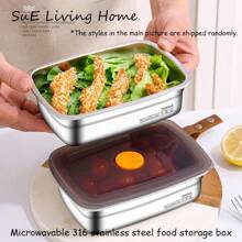Recipientes de acero inoxidable 316 con tapas, contenedores de marinado y aperitivos, recipientes de almacenamiento de alimentos para el almuerzo/sobras, aptos para lavavajillas y congelador - Microondas, regalo de Navidad - plata - Ver 1