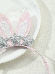 Cute 3D Flower Bunny Ear Headband, Easter