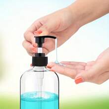 5 verpakkingen navulbare PET-pompdispenserflessen - 8,45 oz helder, lekvrij, olievrij voor shampoo, body wash, massageoliën, DEHP-vrije cilinder met soepele drukpomp