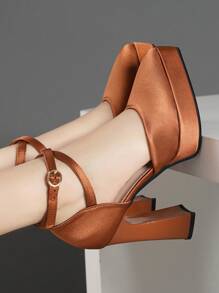 Women High Heel Sandals With Platform, Hollow Out Stilettos In Pink, Apricot, White, Black, Red, Silver, Gold, Fashion Ladies Shoes