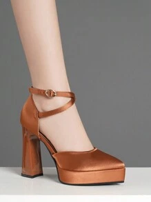 Women High Heel Sandals With Platform, Hollow Out Stilettos In Pink, Apricot, White, Black, Red, Silver, Gold, Fashion Ladies Shoes