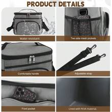 Large Thermal Insulation Bag Storage Bag 30x24x22cm - Grey - View 5