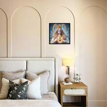 5D 钻石画工具套件，DIY 钻石马赛克工艺品，手工艺术礼物，节日派对装饰，帆布墙艺术，适用于卧室、办公室、客厅 - 无框 - 彩色 - 查看 4