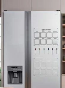 1 件白色/黑色每周待办事项清单磁性冰箱记事板，丙烯酸可擦除备忘板，带磁铁