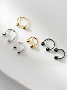 1件S925纯银轻盈珠子肚脐环，也可作鼻钉、耳环、肚脐夹、肚脐环等佩戴，低过敏性时尚配饰，适合女性日常佩戴 - 肚臍釘 - 查看 2