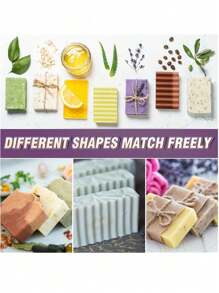 42oz 1.2L Flexible Rectangular Silicone Soap Mold - Easy-Release Wood Box Design For Soap Making, DIY Tool With Construction - Purple And Pink - Multicolor - View 5