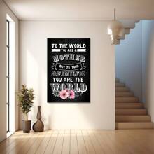 Mother'S Day Card With Floral Design Large Wooden Framed Wall Art Home Decor Canvas Painting- For Bedroom, Bathroom, Living Room, Office, Kitchen, Holiday Gift- 1pc - Multicolor - View 4