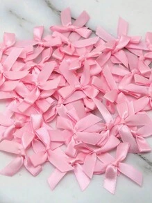 10pcs Latex Balloon & 20pcs Ribbon Bows, Includes White & Pink Balloon, Black, Pink & Red Satin Ribbon Bows, For Bow Decor, Valentine's Day, Birthday Party, Wedding, Photo Shooting, Princess Party, Bridal Shower, Bachelorette Decoration - Multicolor - View 10