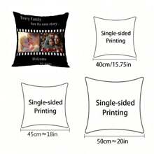 1 个定制个人照片枕套，送给家人、母亲节、情人节、父亲节、感恩节、教师节的纪念礼物，单面印花靠垫套，适合作为送给朋友和自己的礼物 - 白色 - 查看 5