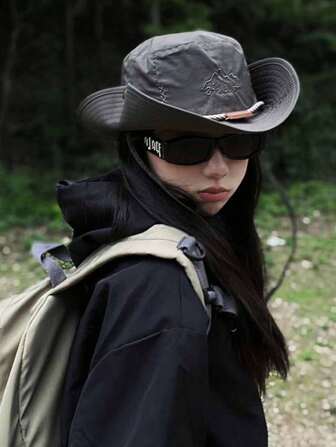 1 款全新男女通用户外渔夫帽，徒步露营钓鱼防晒帽，西部牛仔风格