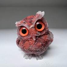 1pc Resin Mold Natural Crystal Chip Stone Handcrafted Owl Resin Figurines Collectibles Of Colorful Owl Gifts And Desktop Decoration For Home Interior Space And Reiki Animal Sculpture Shelf Accents Ornament For Home Office Decor Purple Home Decor