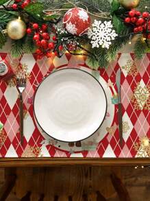 1Pc 圣诞系列餐厅西餐垫厨房餐厅垫 - 彩色 - 查看 7