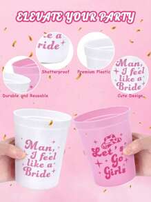 12pcs Bachelorette Party Cups, 16oz Reusable Plastic Cups Cowgirl Bridal Shower 70s Theme Retro Bachelorette Party Favors Decorations,Christmas