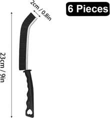 6Pcs Multifunctional Recess Crevice Cleaning Brush- Household Groove Gap Cleaning Brush Tool - Black - View 3