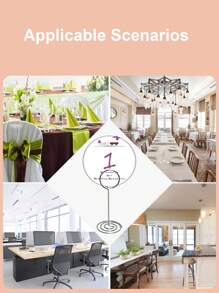 Set de 10 piezas de soportes de tarjetas de escritorio, soportes de visualización, soportes de tarjetas y fotos para la configuración de la mesa, soportes de números de escritorio, soportes de notas de alambre, soportes de números de mesa, soportes de tarjetas de visita, para bodas, aniversarios, fiestas de cumpleaños, centros de mesa, soportes de tarjetas de mesa para fiestas de cumpleaños
