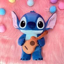 Miniso 12 Inch Stitch Plush Stuffed Guitar Doll, High Quality Soft & Cuddly Plush Cute Sleeping Toy, Adorable Sofa/Bed Decor (Stitch) - Navy Blue - View 5