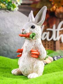 Easter Bunny Resin Sculpture, Realistic Animal Design, Bedroom Decor, Living Room Artwork, Garden Courtyard Figurine, Holiday Atmosphere Decoration Gifts Birthday Graduation