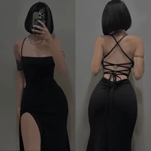 Vestido Suplex Fenda Lateral Estilo Elegante