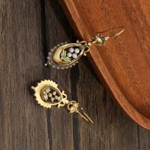 1 Pair Vintage Bohemian Style Unique Design Earrings, Suitable For Women's Daily Wear - Multicolor - View 3