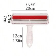 可重复使用的宠物毛发去除滚筒，适用于猫狗，自清洁式绒毛刷，可用于家具、沙发、地毯 - 彩色 - 查看 2