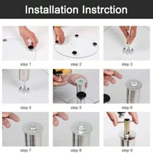 Sofa Side Table,Glass End Table Bedside Table For Living Room,Bedroom - Transparent - View 5