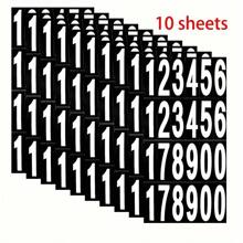 5/10 Sheets 3-Inch Large Size Numbered Stickers, Self-Adhesive Waterproof Number Stickers, Applicable To Mailbox Numbers, House Numbers And Mailbox Signage - Multicolor - View 10