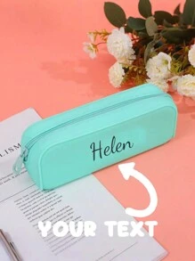 Anpassbares Silikon-Federmäppchen mit großer Kapazität, perfekt für Schul- und Büromaterial, Stiftaufbewahrungstasche, Stiftetasche, ein Silikon-Stiftebeutel, Rückkehr zur Schule, Schulmaterial, Geschenke für, Rückkehr zur Schule, Schulmaterial