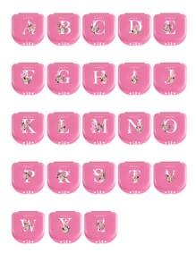 Estuche de almacenamiento para retenedores dentales ortodónticos con patrón de flores rosas y letras blancas de la A a la Z, contenedor para protector bucal, estuche para dentaduras, caja ventilada para aparatos de ortodoncia, caja para retenedores, caja de almacenamiento dental, caja para colocación de dentaduras, seguro y fácil de usar, suministros para el hogar, la oficina y el dormitorio, artículos de almacenamiento doméstico, fácil de transportar
