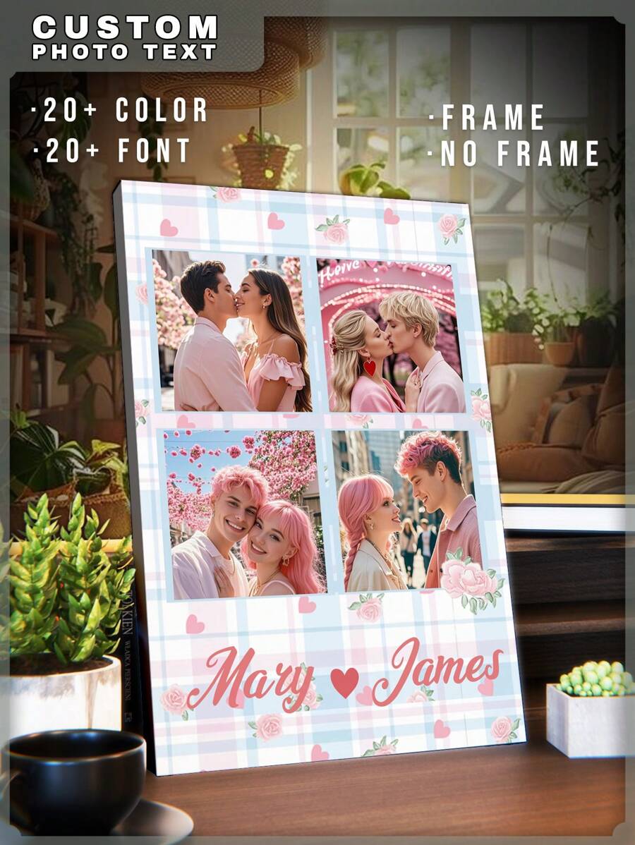 1pc Custom PhotoCanvas Print Canvas Poster,Personalized Art Gift,Canvas Prints With Your Photo On Custom Wall Art For Bedroom, Living Room, Wedding, Baby, Pet, Family, Love, Couple, Friend, Picture, Photo, Framed Wall Art,Christmas Gift,Best Friend,Family Gift,Birthday Gifts,Gift For Family/Friend/Girlfriend/Boyfriend,Valentine's Day Gift Graduation