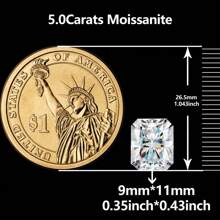 Piedra de Moissanita suelta de corte radiante, color blanco D, VVS1, con certificado GRA, para fabricación de joyas