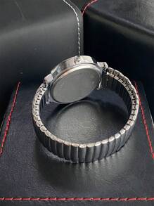 1 件男士复古石英表，配有弹性表带，圆形表盘，时尚酒桶形设计，简约而优雅 - Men's Watches - 查看 11