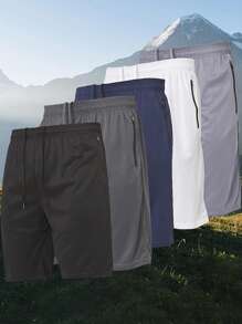 夏季运动连体男式运动跑步短裤，篮球健身运动短裤，带拉链口袋