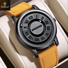 BINBOND Men Quartz Watches Top Luxury Magnetic Levitation Hollow Out Design Leather Strap Waterproof Men Quartz Watch - one-size - View 4