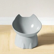 New Pet Cat High Foot Bowls, Protect Neck Vertebra, Spill-Proof Plastic Slanted Cat/Dog Food Feeder Dishes