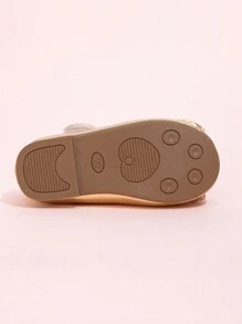 New Spring Autumn Girls Bowknot Cute Princess Style Round Toe Flat Shoes - Gold - View 7