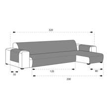 Ecommerc3 Funda Sofá Chaise Longue Tamaño Ideal 200 cm y Variedad de Colores | Funda Sofá Chaise Longue Protección Completa y Fácil de Lavar - Envío GRATIS ✅ Entrega 24/48h a España (península) - Naranja Coral - Ver 5