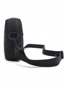 peach tree Borsa a tracolla diagonale, borsa a tracolla mini casual uomo in colore unito semplice di moda, borsa a tracolla versatile leggera in nylon resistente all'acqua per uso quotidiano, borsa da ciclismo