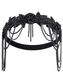 1920s Flapper Headband, Classic Vintage Inspired Headdress Chain Head Accessories For Women, Suitable For Roaring 20s Themed Party And Events Halloween - Multicolor - View 11