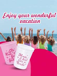 12pcs Bachelorette Party Cups, 16oz Reusable Plastic Cups Cowgirl Bridal Shower 70s Theme Retro Bachelorette Party Favors Decorations,Christmas