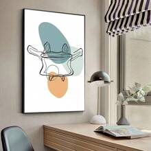 1 pieza Póster de arte de pared sin marco Anatómico médico abstracto: Corazón, diente, hueso Cartel de arte nórdico Decoración mural para juegos - Multicolor - Ver 9