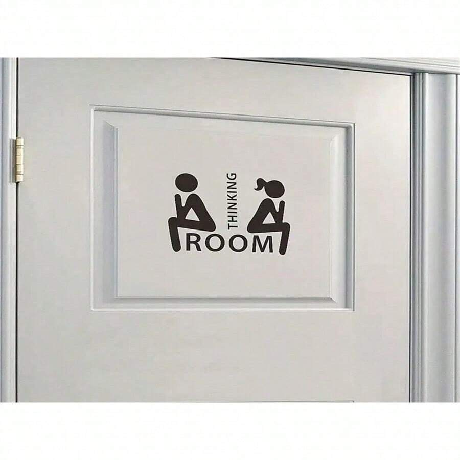 1 件个性化墙贴，思想识别，可移除防水乙烯基贴花，浴室卧室门背景装饰贴纸，家居装饰，3.82 * 3.82 英寸 - 彩色 - 查看 1