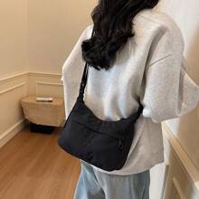 Nuova borsa a tracolla casual e alla moda per le donne, elegante borsa a tracolla in nylon leggero, può contenere rossetto, cosmetici, telefono, occhiali